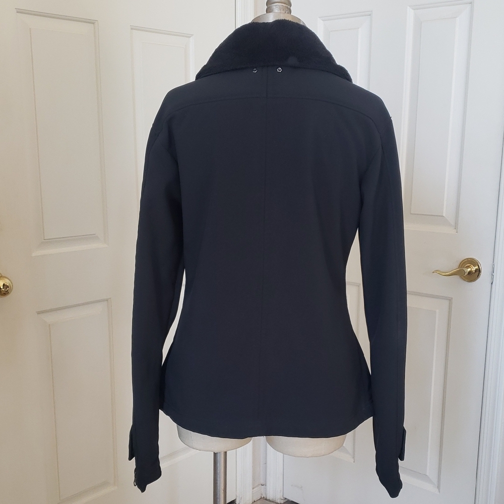 Mountain Hardwear Tuja Peacoat Jacket Black Faux Fur Fleece Waterproof Medium - Picture 3 of 13